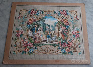 Schema ricamo dipinto a mano vintage