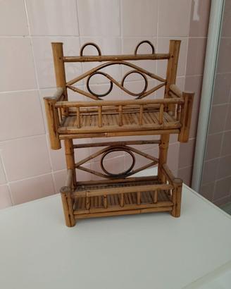 Scaffale vintage bambù