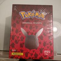 Moneta argento Pikachu poste italiane