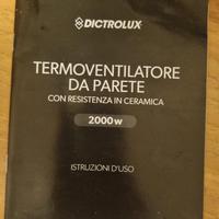 Termoventilatore a parete