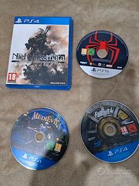 Nier automata, spiderman,  medievil,  fallout 4