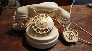 telefono bachelite bianco vintage