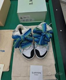 Lanvin Curb Sneaker White / Blue / Green