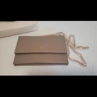 borsa busta tracolla tortora beige 