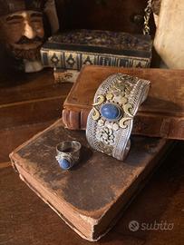 Bracciale e anello etnico arg.925