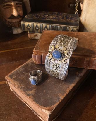 Bracciale e anello etnico arg.925