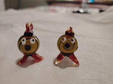 Pesci faccia simpatia vetro di murano