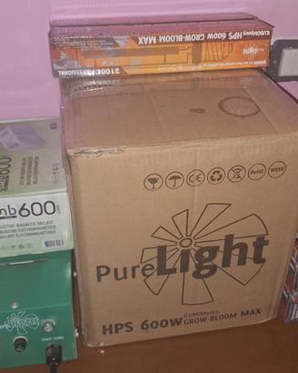 Lotto completo lampade coltivazione indoor 600W