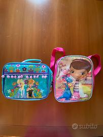 Zainetto disney e porta merenda frozen