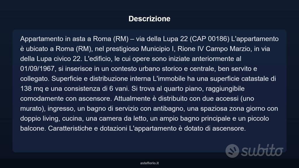 Appartamento – Roma, Campo Marzio, Municipio Roma I - Vista 5