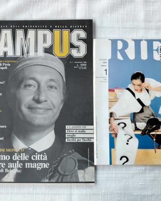 Riviste Università N.1 CAMPUS 1988+RIF STUDIO 1989