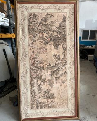 Arazzo vintage con cornice dorata