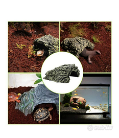 Grotta rifugio per rettili e pesci - 2 pezzi