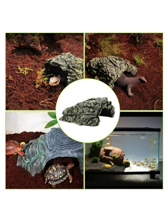 Grotta rifugio per rettili e pesci - 2 pezzi