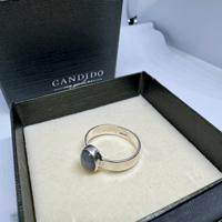 Anello Argento con pietra di Luna Bianca