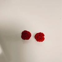 Orecchini rosa rossa