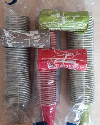 150 bicchierini + 150 palettine da caffè