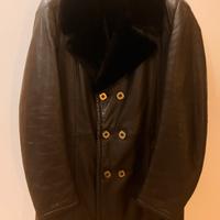 Cappotto uomo simil montone marrone e nero TG 46