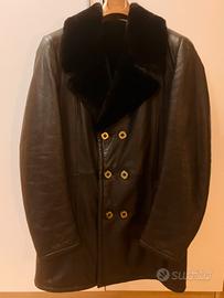 Cappotto uomo simil montone marrone e nero TG 46