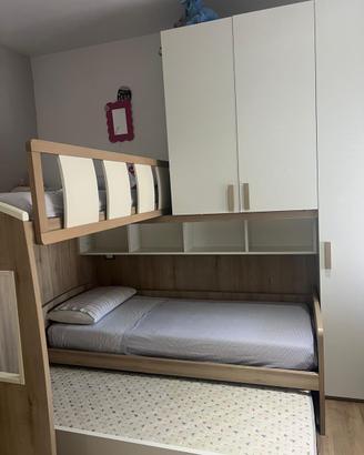 Cameretta 2 letti a ponte + materass