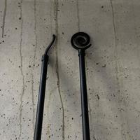 Bastone tende doppio regolabile nero