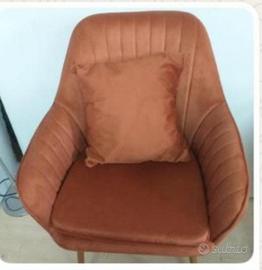 sedie poltroncine nuove compreso cuscino 4 colori