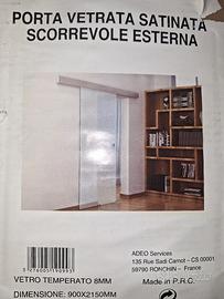Porta scorrevole in vetro