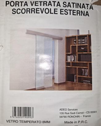 Porta scorrevole in vetro