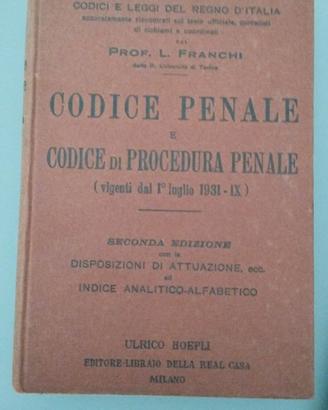 HOEPLI - MANUALE CODICE PENALE