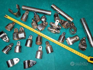 Accessori inox x tubo da 25 mm.