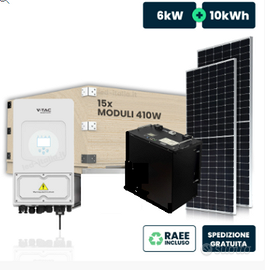KIT DEYE 6 kW Pannelli + inverter + batteria 10kW