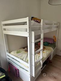 Letto a castello con contenitore cassetti