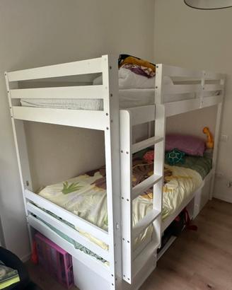 Letto a castello con contenitore cassetti