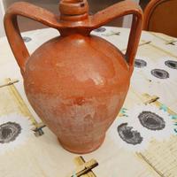 Anfora antica in terracotta smaltata - Brocca rust