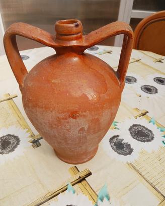 Anfora antica in terracotta smaltata - Brocca rust
