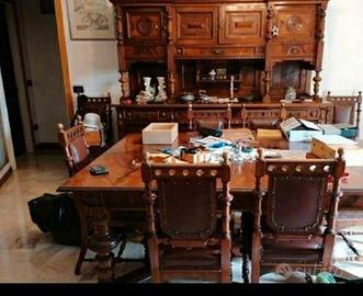 Grande credenza d'epoca legno massello-Oltrepó