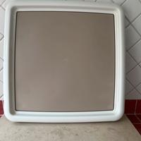 Porta traversina bianca e beige per cane