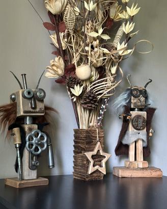 Sculture in legno e ferro fatte a mano