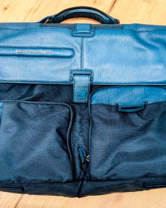 borsa ufficio e/o computer pelle tessuto Piquadro 