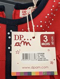 Vestitino DPAM bimba 3 mesi rosso