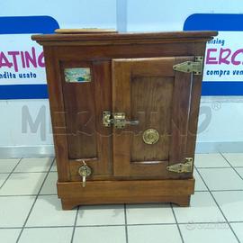 GHIACCIAIA VINTAGE LEGNO INSERTI OTTONE