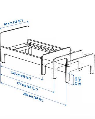 Letto allungabile per bambini