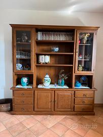 Parete attrezzata in legno di rovere