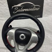 Volante f1 Smart 451 cuciture rosse