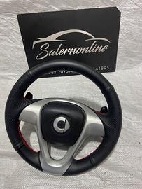 Volante f1 Smart 451 cuciture rosse