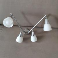 Plafoniera 2 bracci orientabili, 4 luci