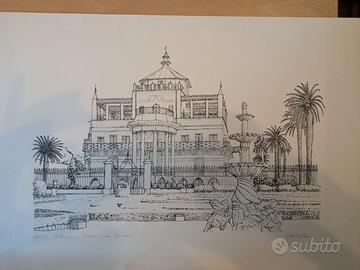 stampa della palazzina cinese di Palermo
