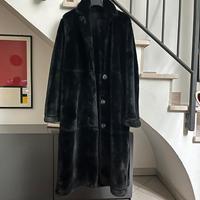 Pelliccia nera ecologica donna