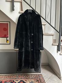 Pelliccia nera ecologica donna