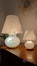 Coppia di lampade in vetro di Murano